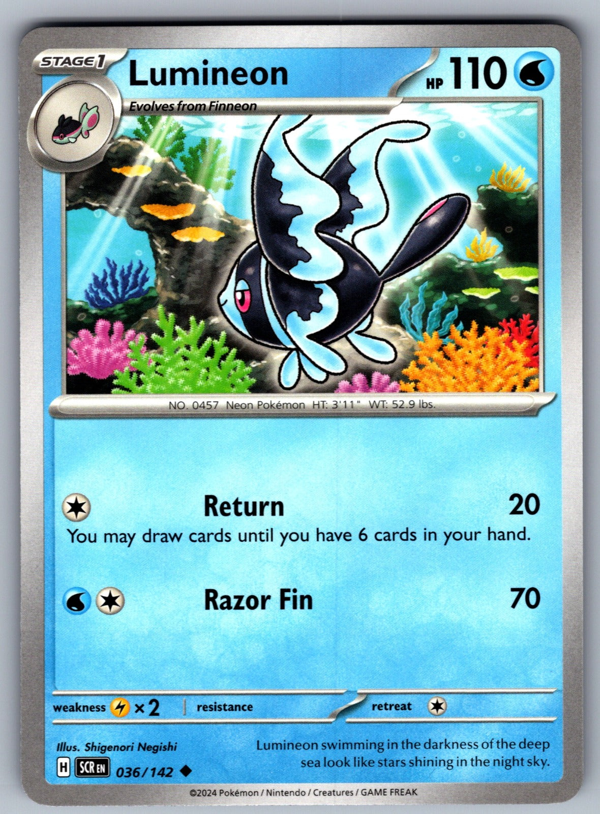 Lumineon Uncommon SV07: Stellar Crown 036/142 NM 2024