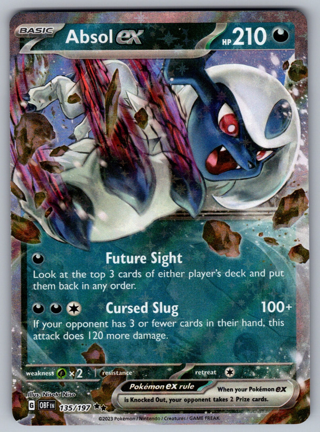 Absol ex Holo Double Rare SV03: Obsidian Flames 135/197 NM 2023