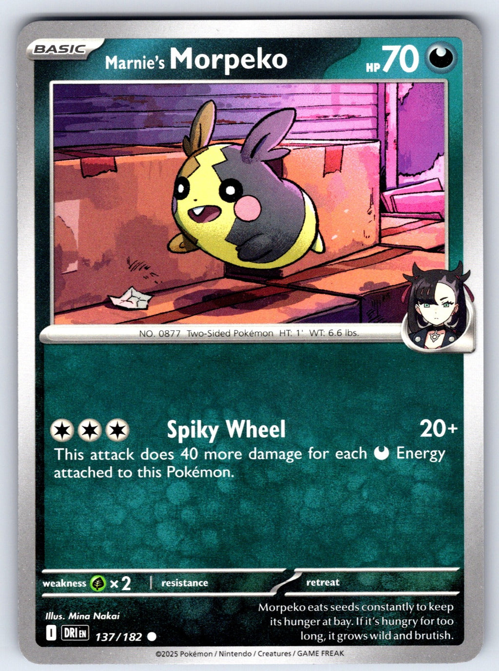 Marnie's Morpeko Common SV10: Destined Rivals 137/182 NM 2025