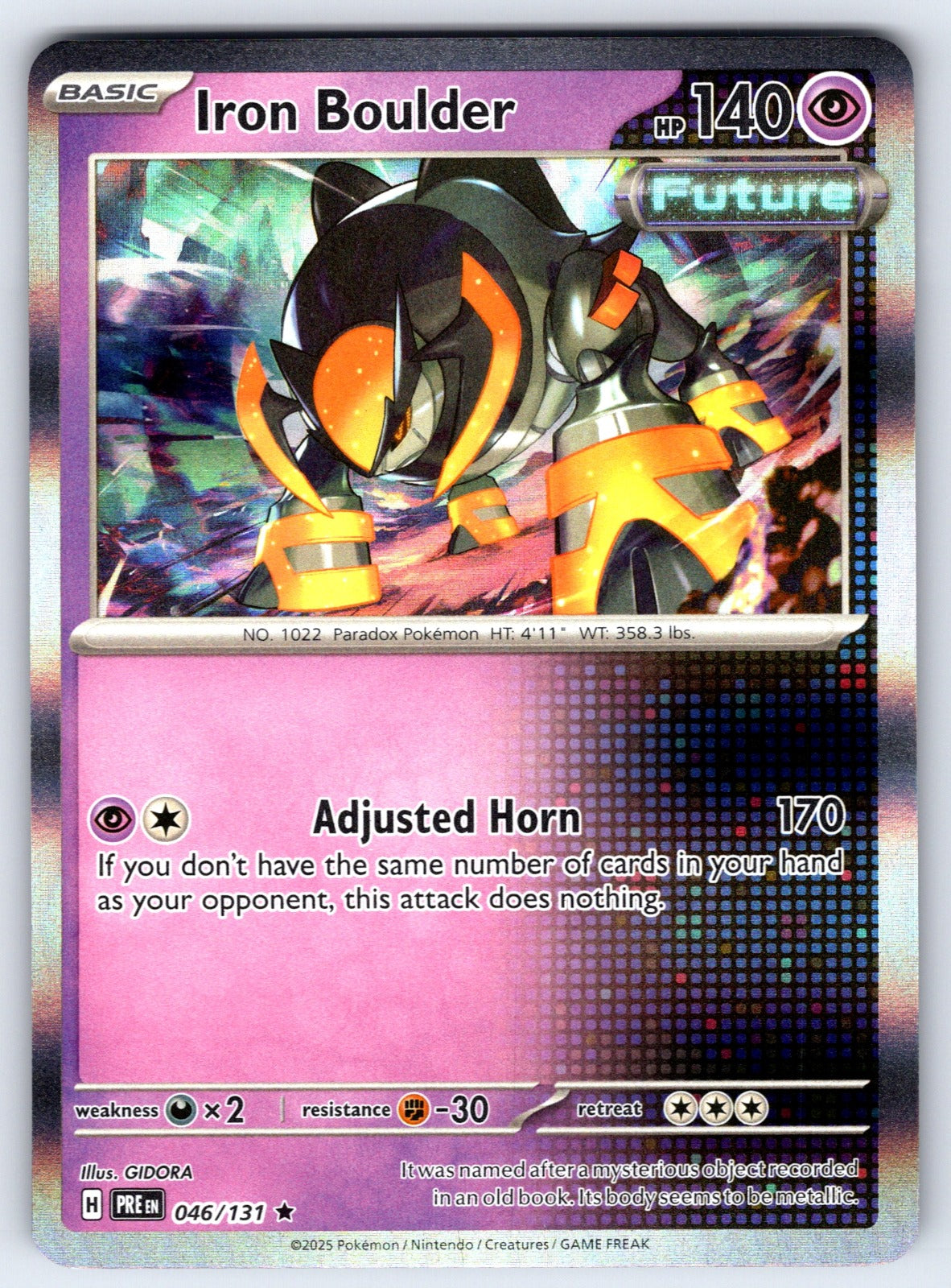 Iron Boulder Holo Rare SV: Prismatic Evolutions 046/131 NM 2025