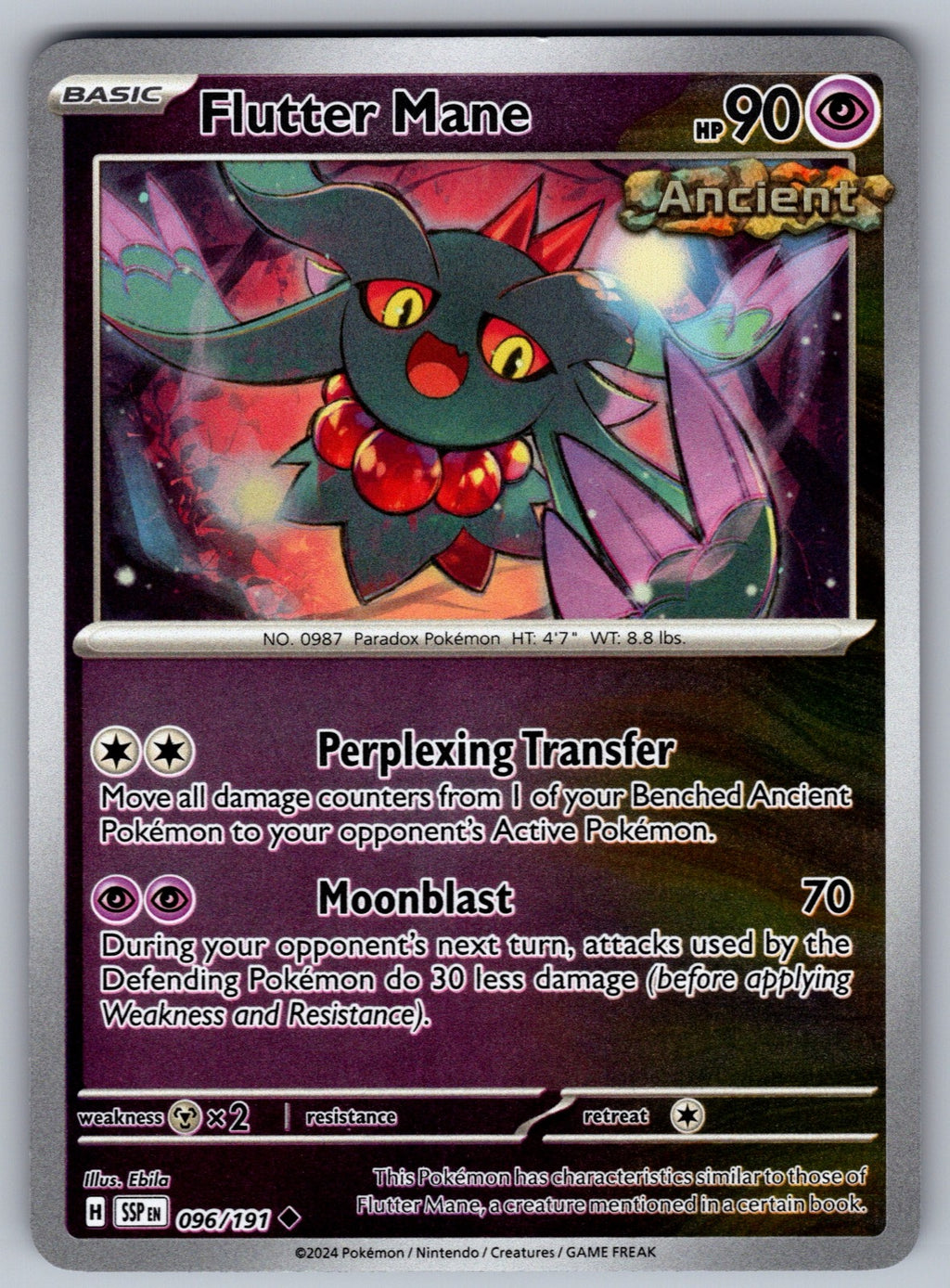 Flutter Mane Uncommon SV08: Surging Sparks 096/191 NM 2024