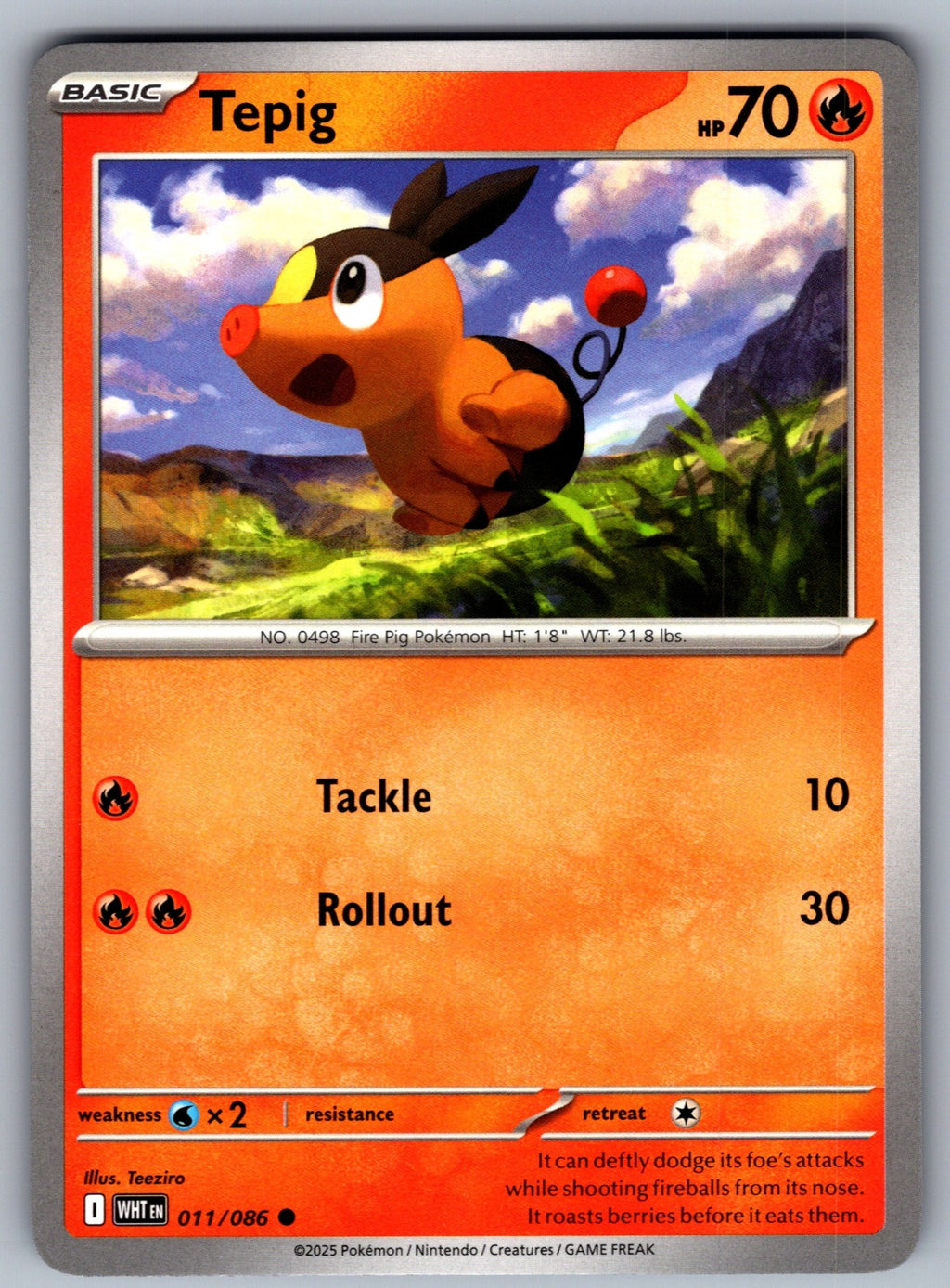 Tepig Common SV: White Flare 011/086 NM 2025