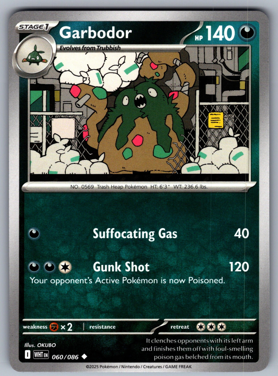Garbodor Uncommon SV: White Flare 060/086 NM 2025