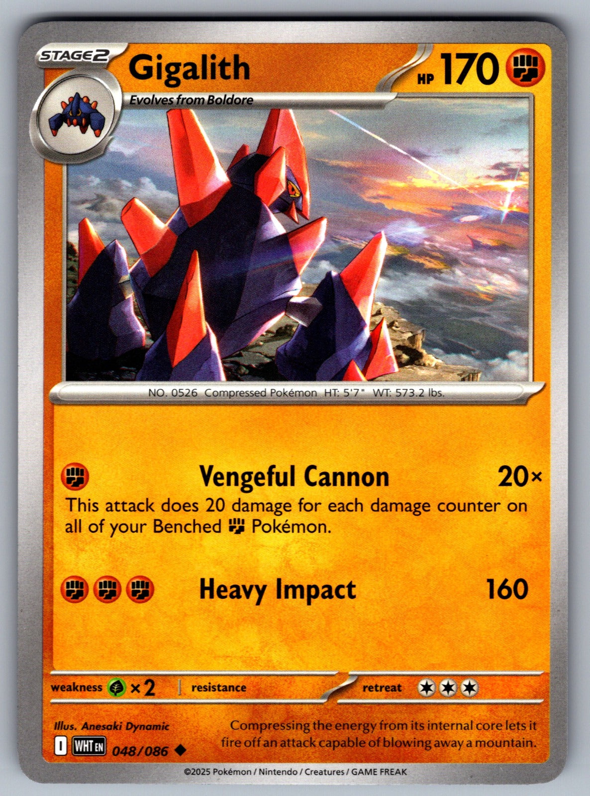 Gigalith Uncommon SV: White Flare 048/086 NM 2025