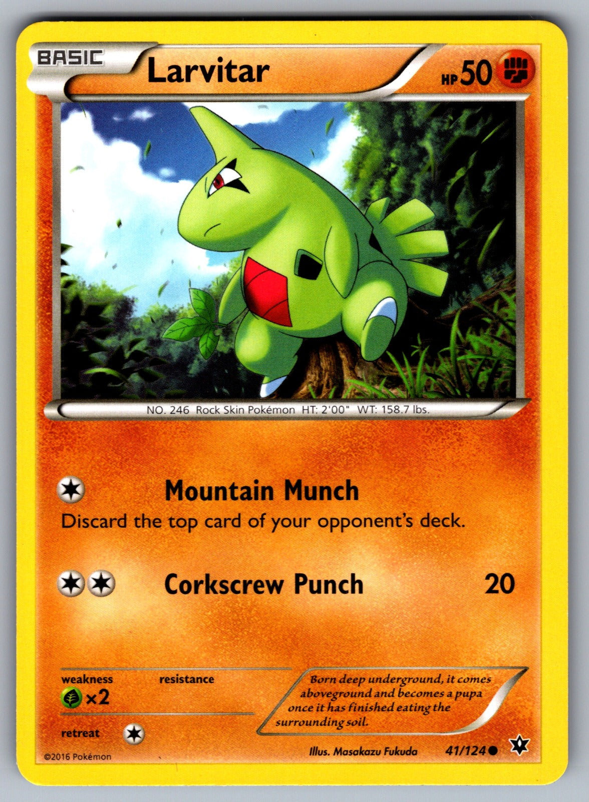 Larvitar (41) Common XY - Fates Collide 41/124 LP 2016