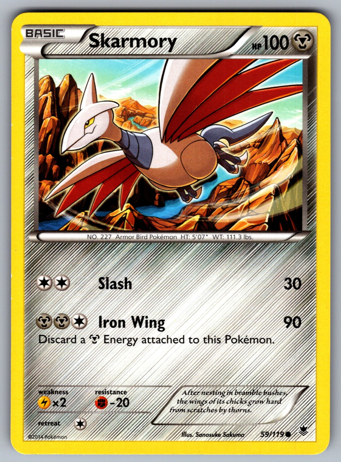Skarmory Common XY - Phantom Forces 59/119 LP 2014