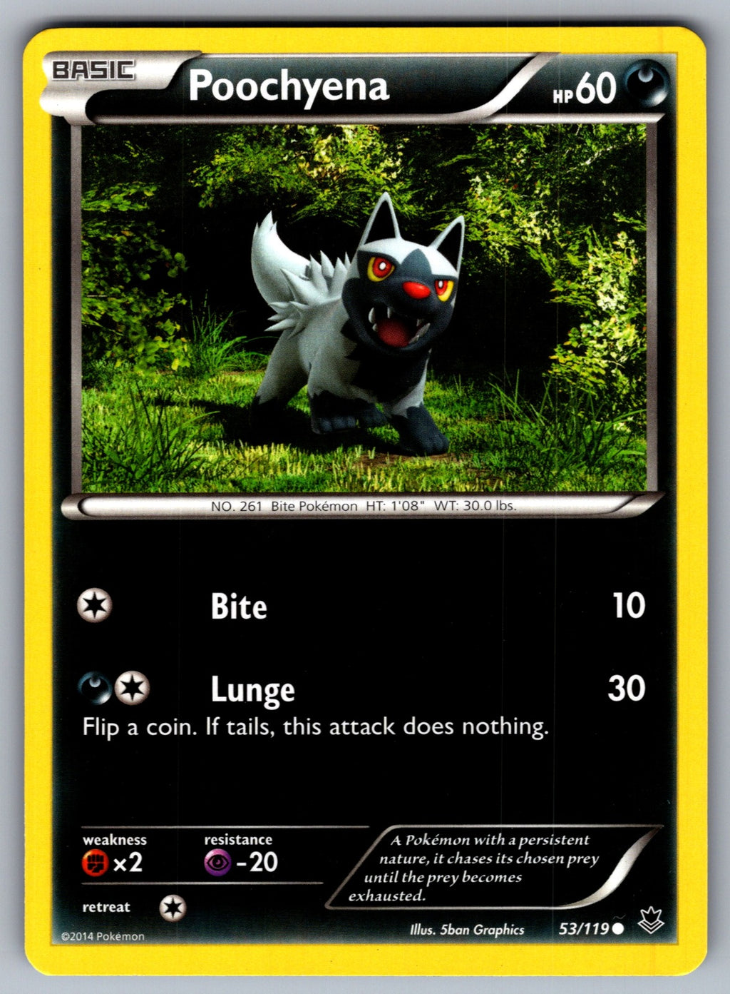 Poochyena Common XY - Phantom Forces 53/119 LP 2014