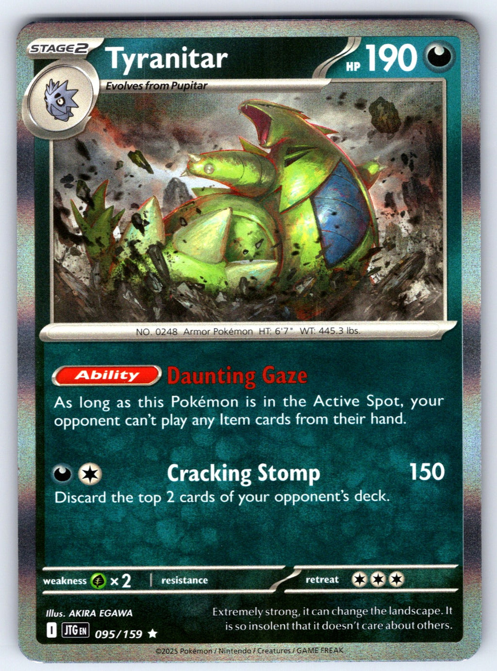 Tyranitar Holo Rare SV09: Journey Together 095/159 NM 2025