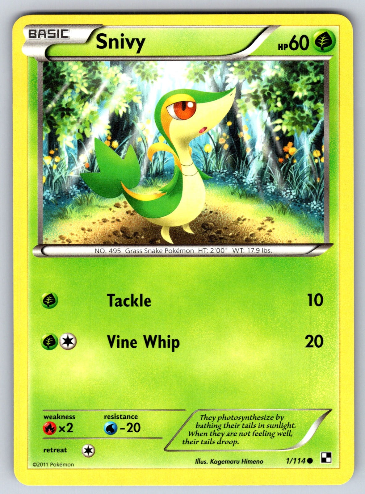 Snivy (2) Common Black and White 2/114 LP 2011
