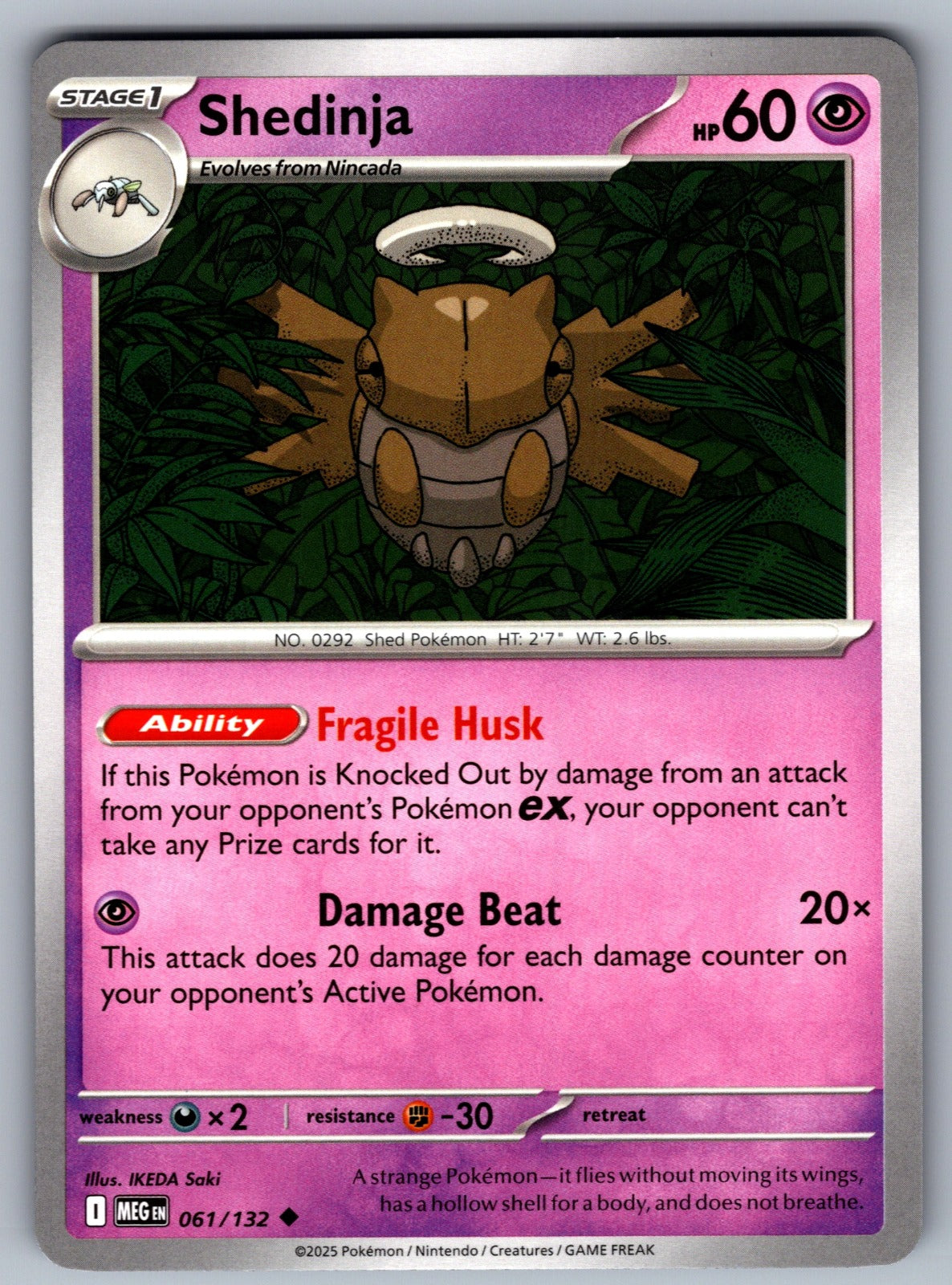 Shedinja Uncommon ME01: Mega Evolution 061/132 NM 2025