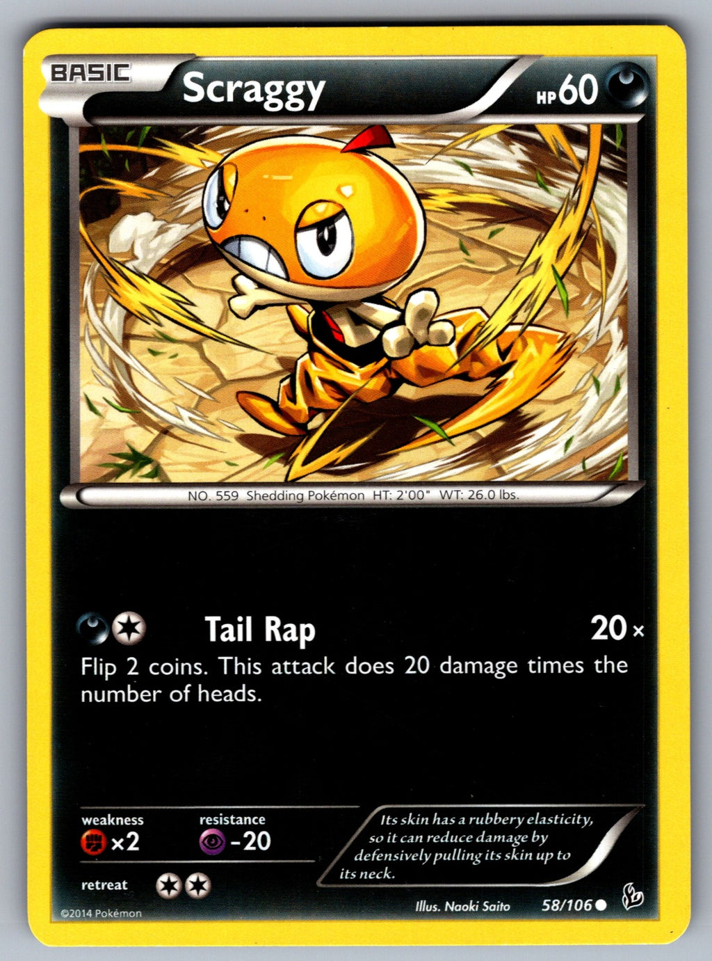 Scraggy Common XY - Flashfire 58/106 LP 2014