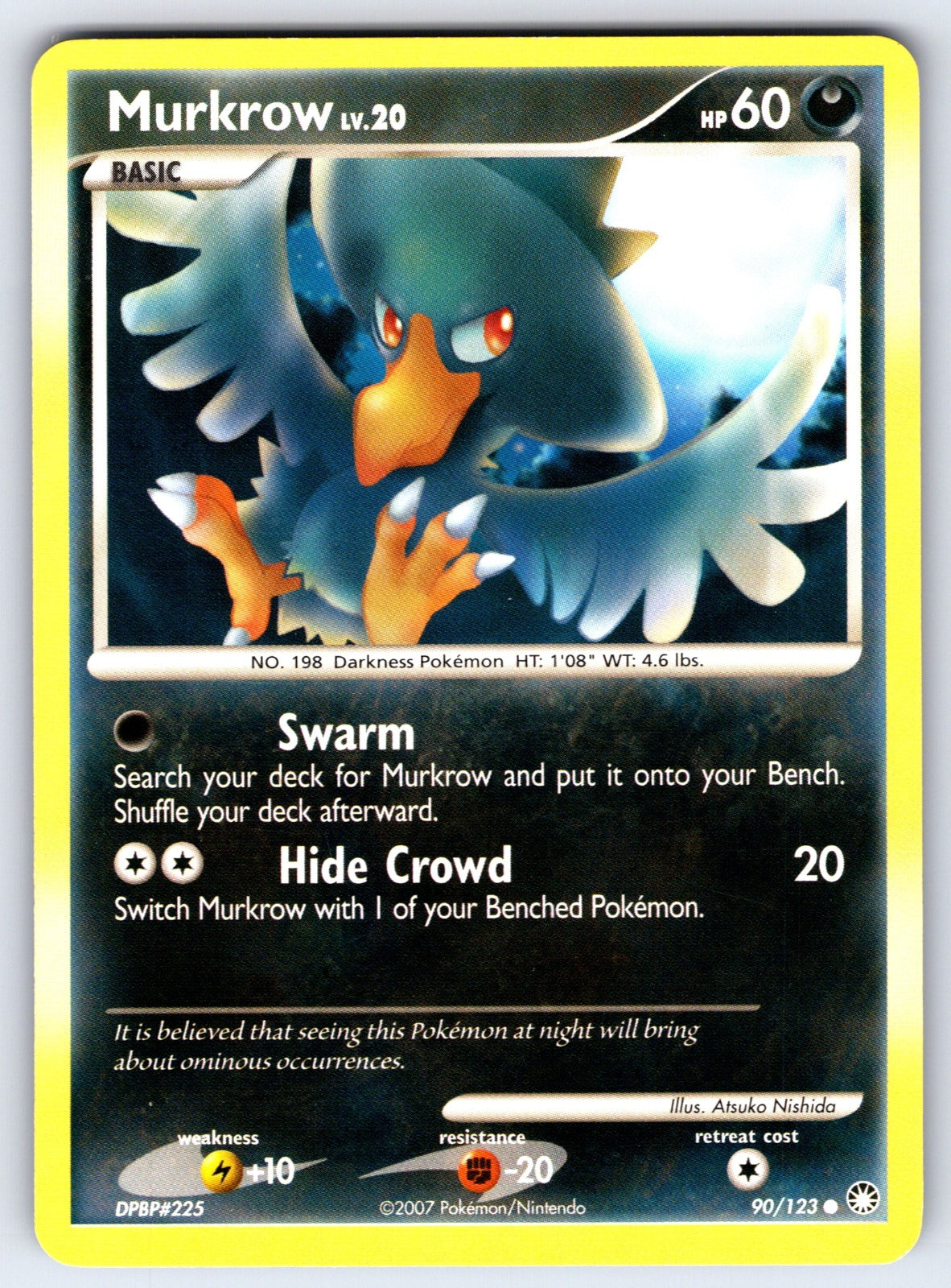 Murkrow Common Mysterious Treasures 90/123 LP 2007