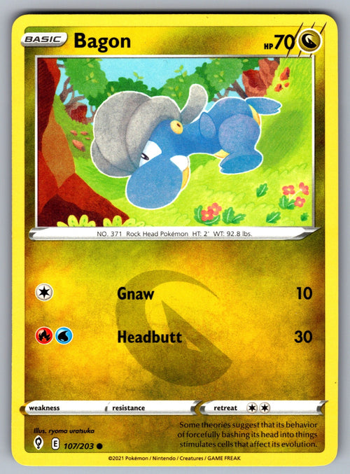 Bagon Common SWSH07: Evolving Skies 107/203 NM 2021