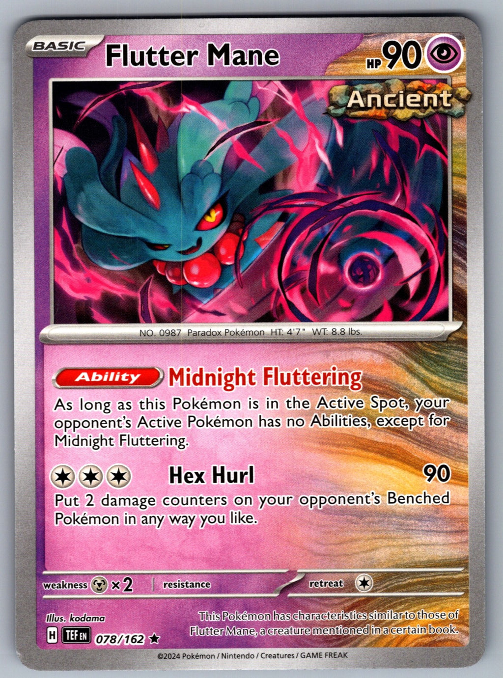 Flutter Mane Rare Deck Exclusives 078/162 NM 2016