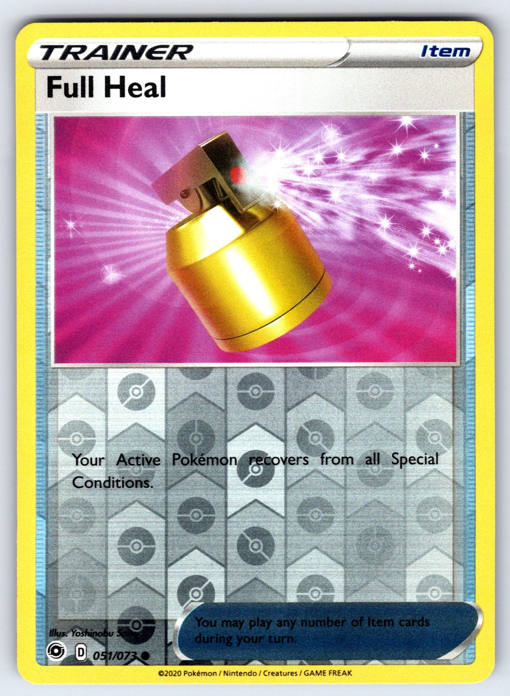 Full Heal Reverse Holo Common Champion's Path 51/73 NM 2020