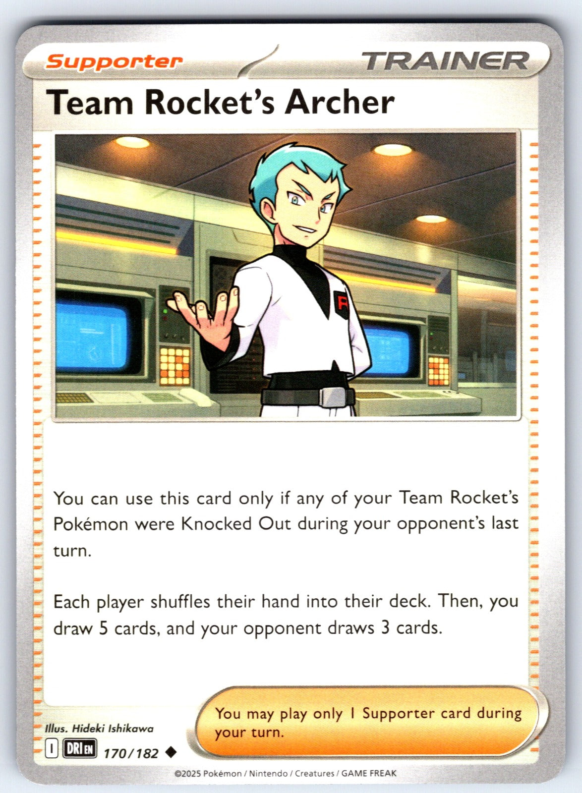 Team Rocket's Archer Uncommon SV10: Destined Rivals 170/182 NM 2025