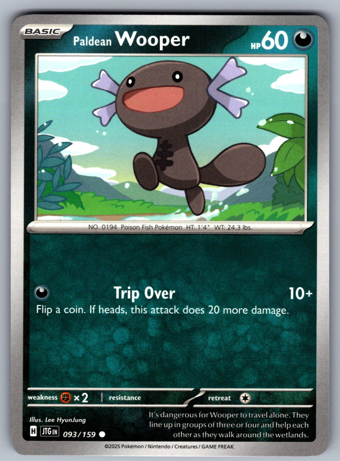 Paldean Wooper Common SV09: Journey Together 093/159 NM 2025