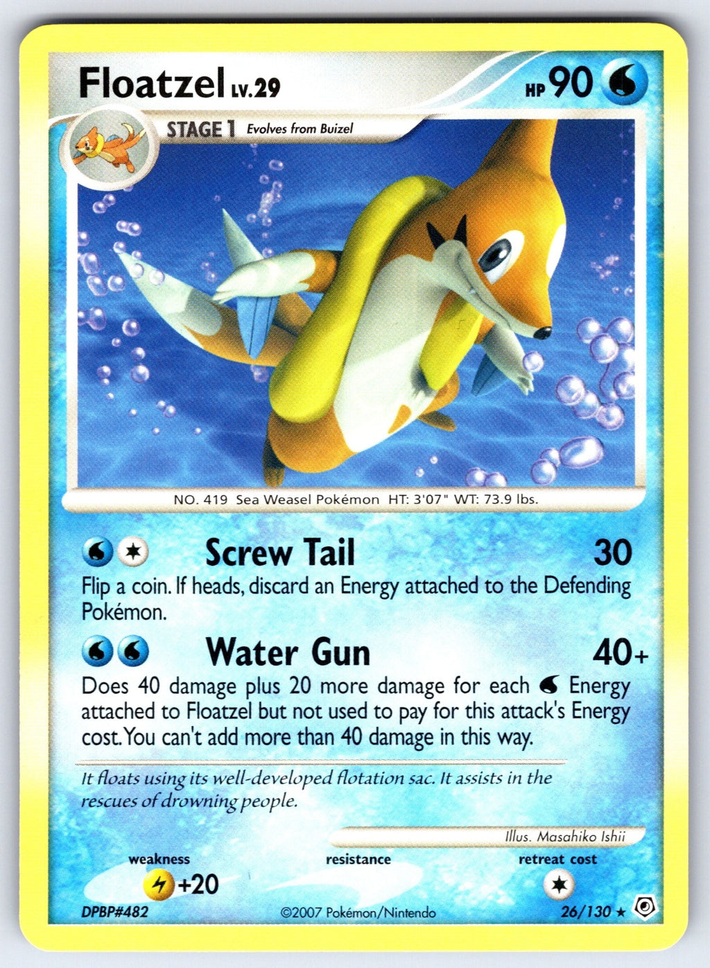 Floatzel Rare Diamond and Pearl 26/130 LP 2007