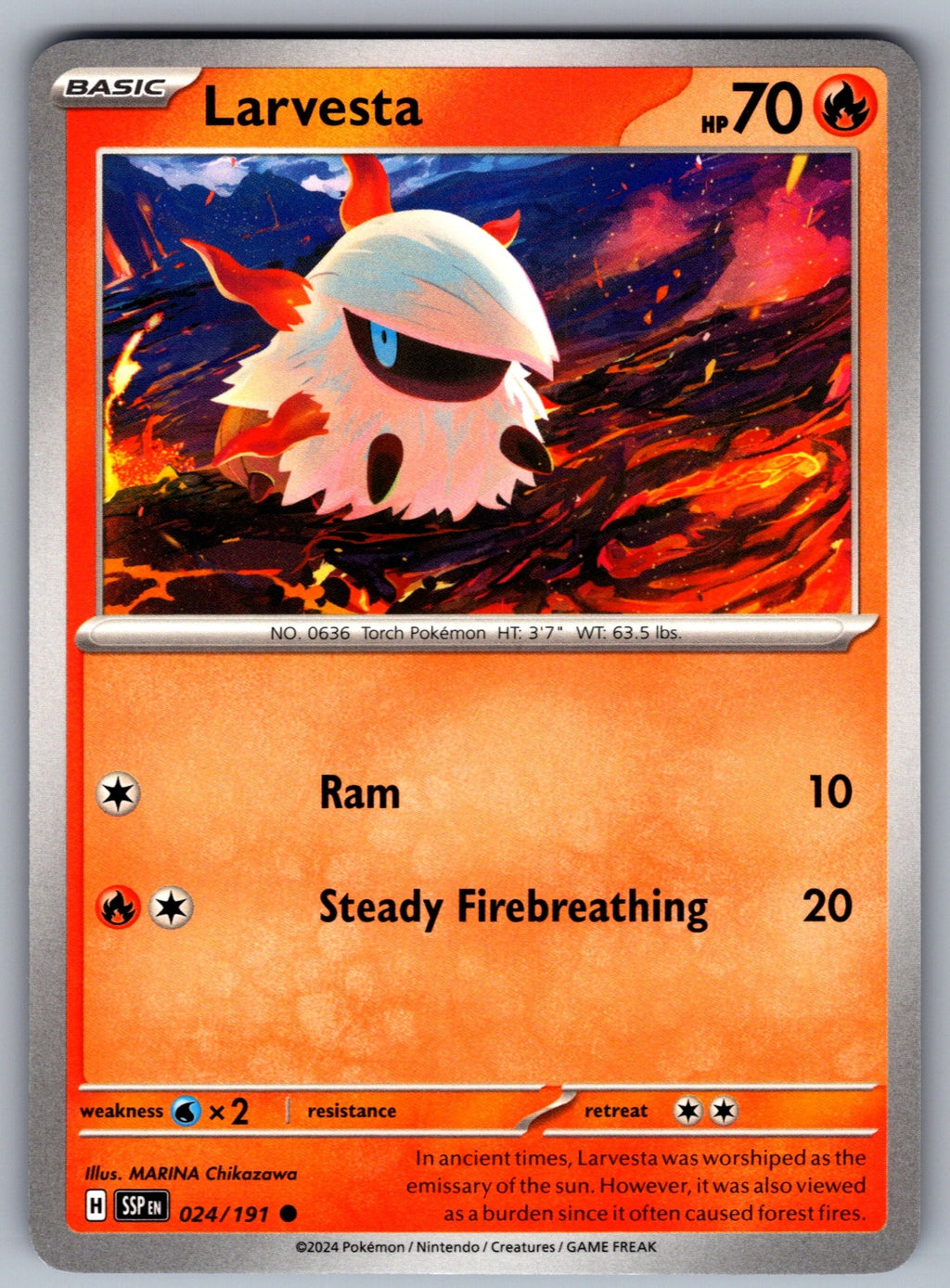 Larvesta Common SV08: Surging Sparks 024/191 NM 2024