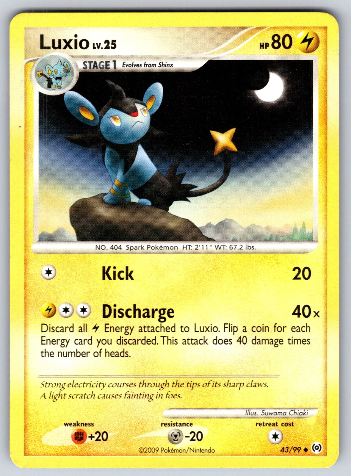 Luxio Uncommon Arceus 43/99 LP 2009