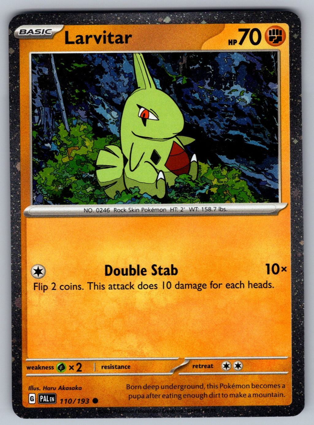 Larvitar Common SV02: Paldea Evolved 110/193 NM 2023