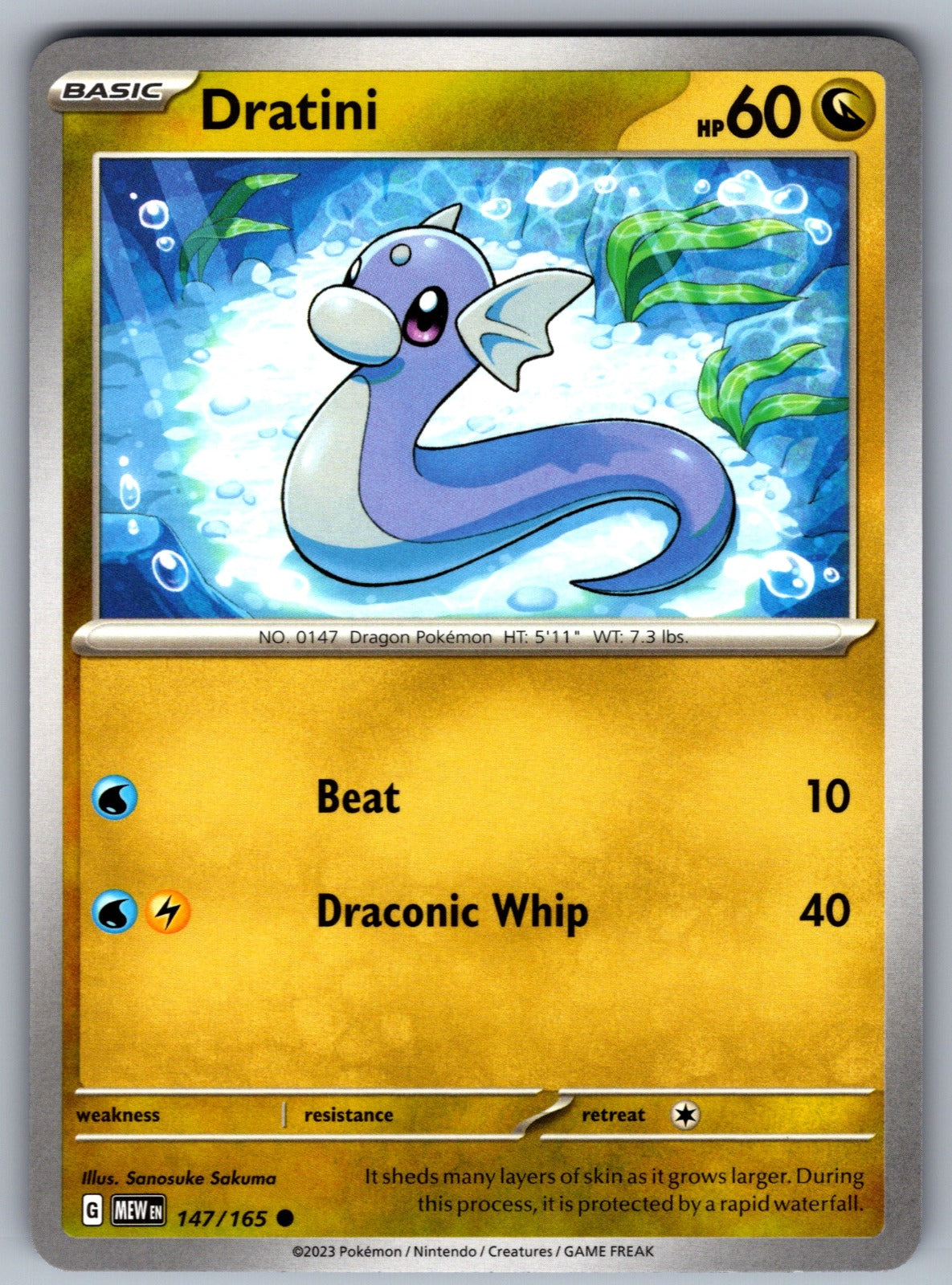 Dratini Common SV: Scarlet & Violet 151 147/165 NM 2023