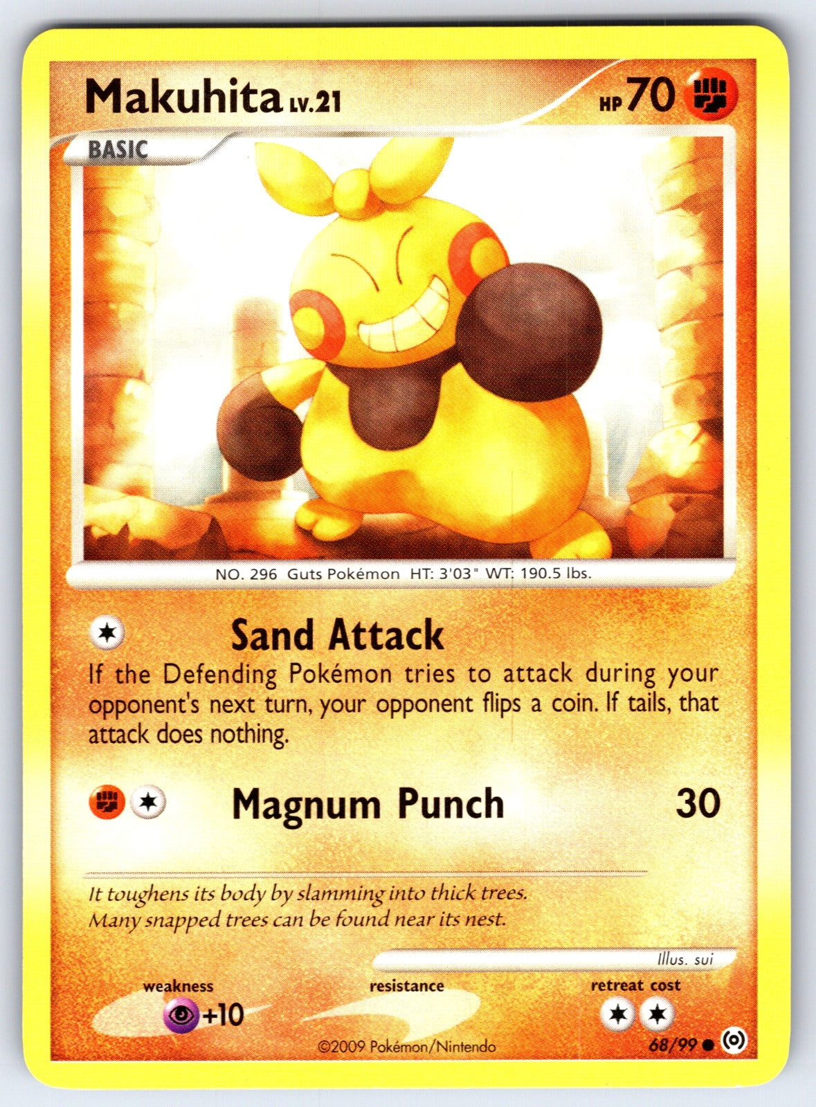 Makuhita Common Arceus 68/99 LP 2009