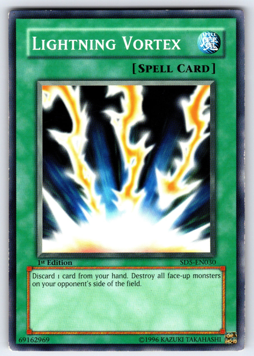 Lightning Vortex 1st Edition Common Structure Deck: Spellcaster's Judgment SD6-E
