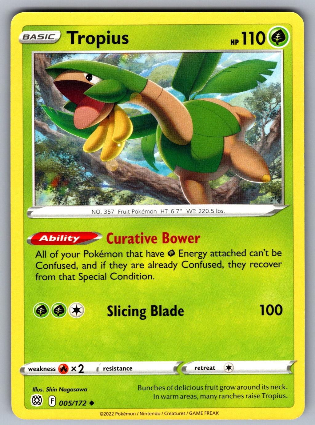 Tropius Uncommon Shining Fates 005/072 NM 2021