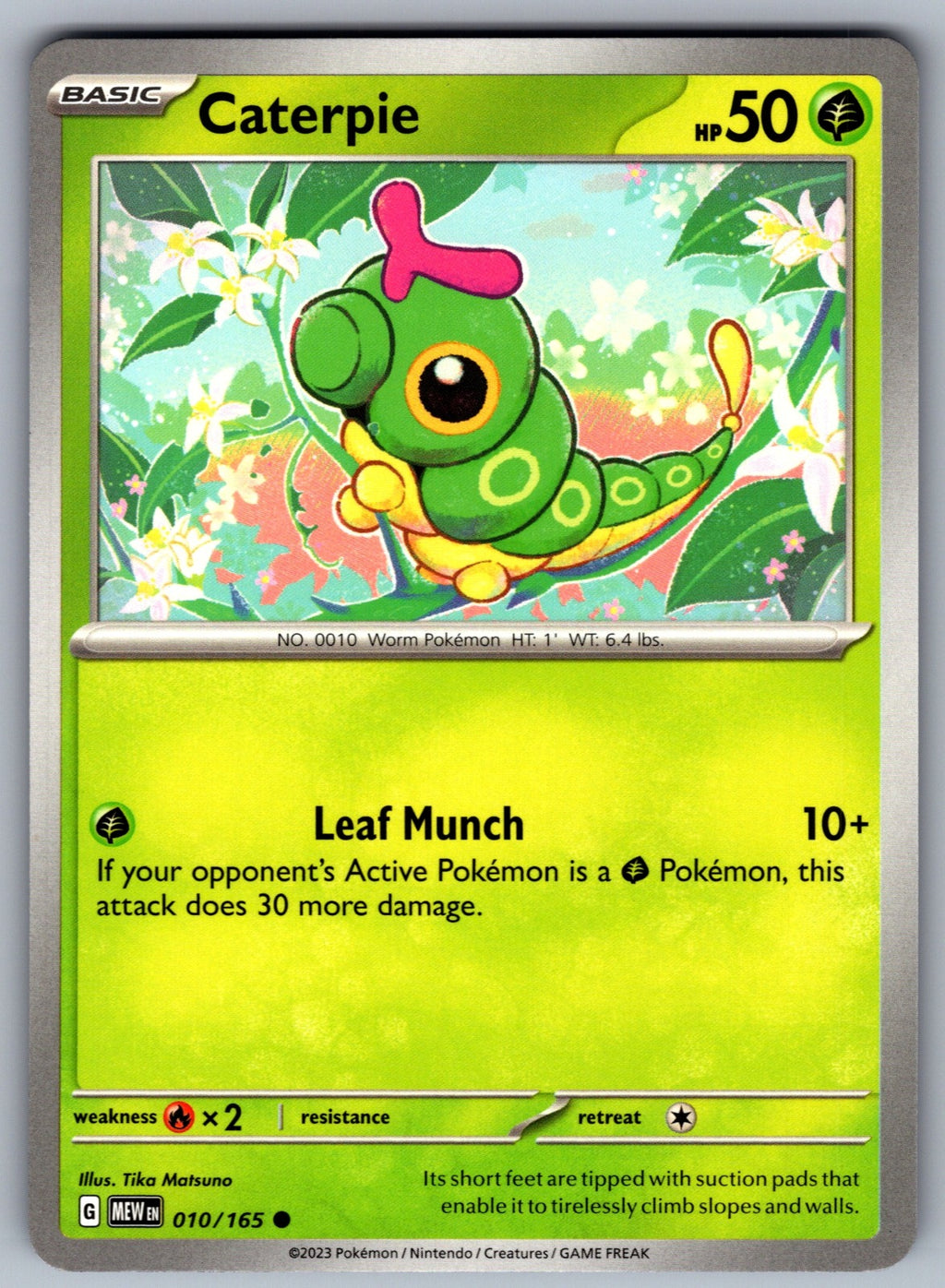 Caterpie Common SV: Scarlet & Violet 151 010/165 NM 2023