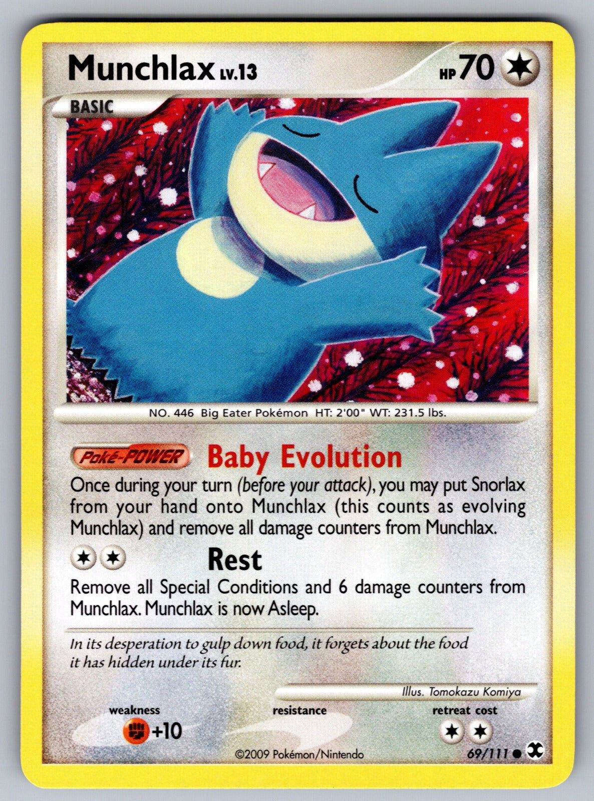 Munchlax (69) Common Rising Rivals 69/111 NM 2009