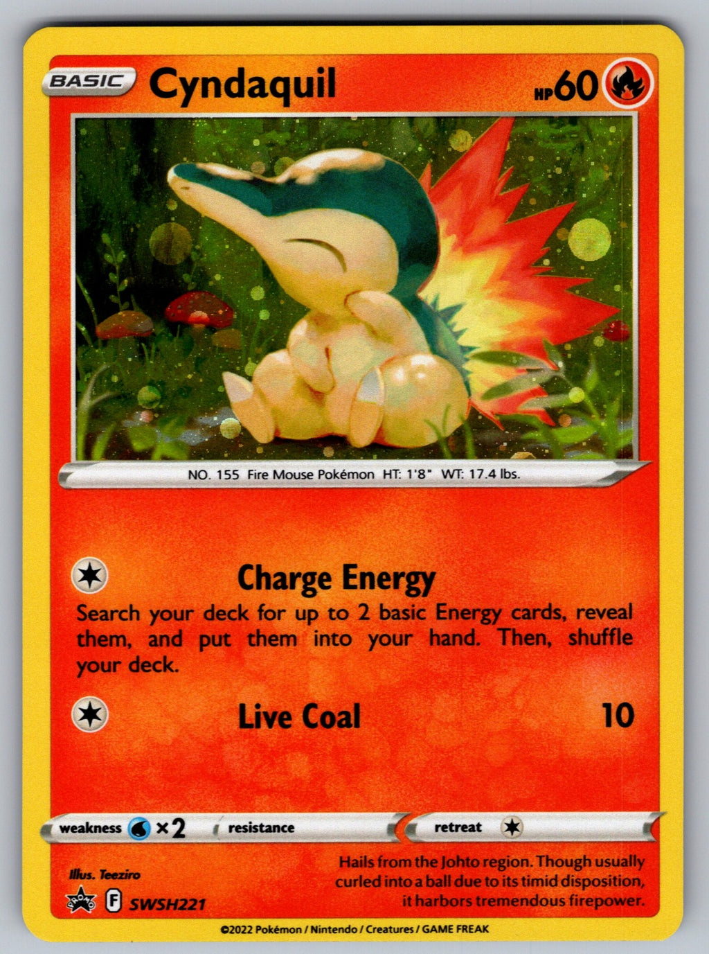 Cyndaquil Holo Promo SWSH: Sword & Shield Promo Cards SWSH221 NM 2019