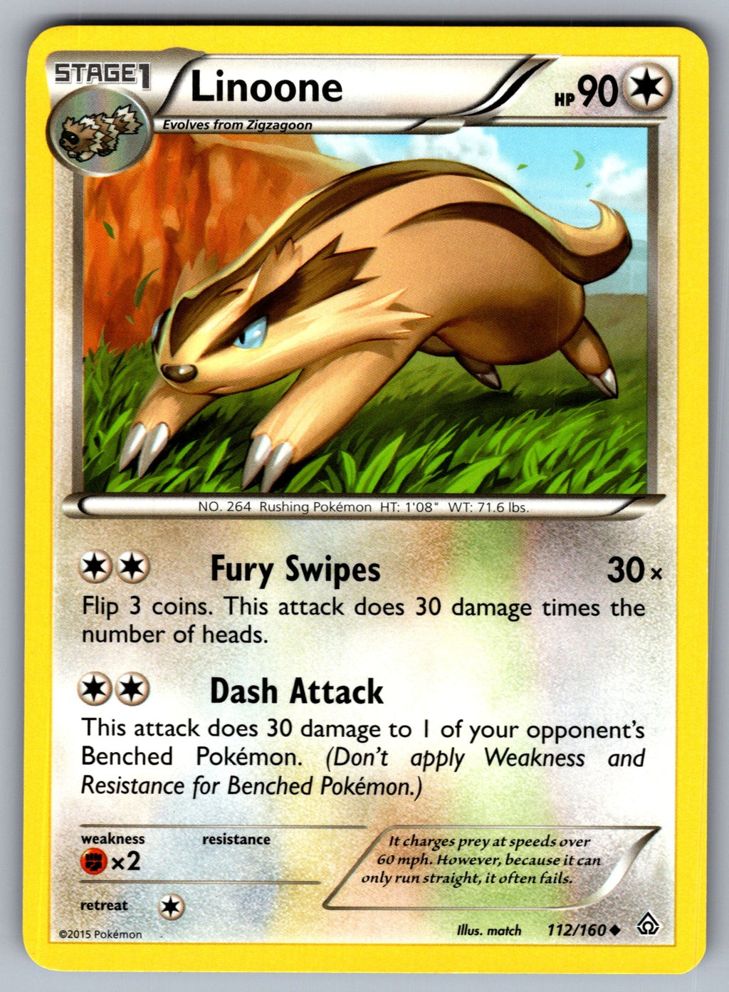 Linoone Uncommon XY - Primal Clash 112/160 LP 2015
