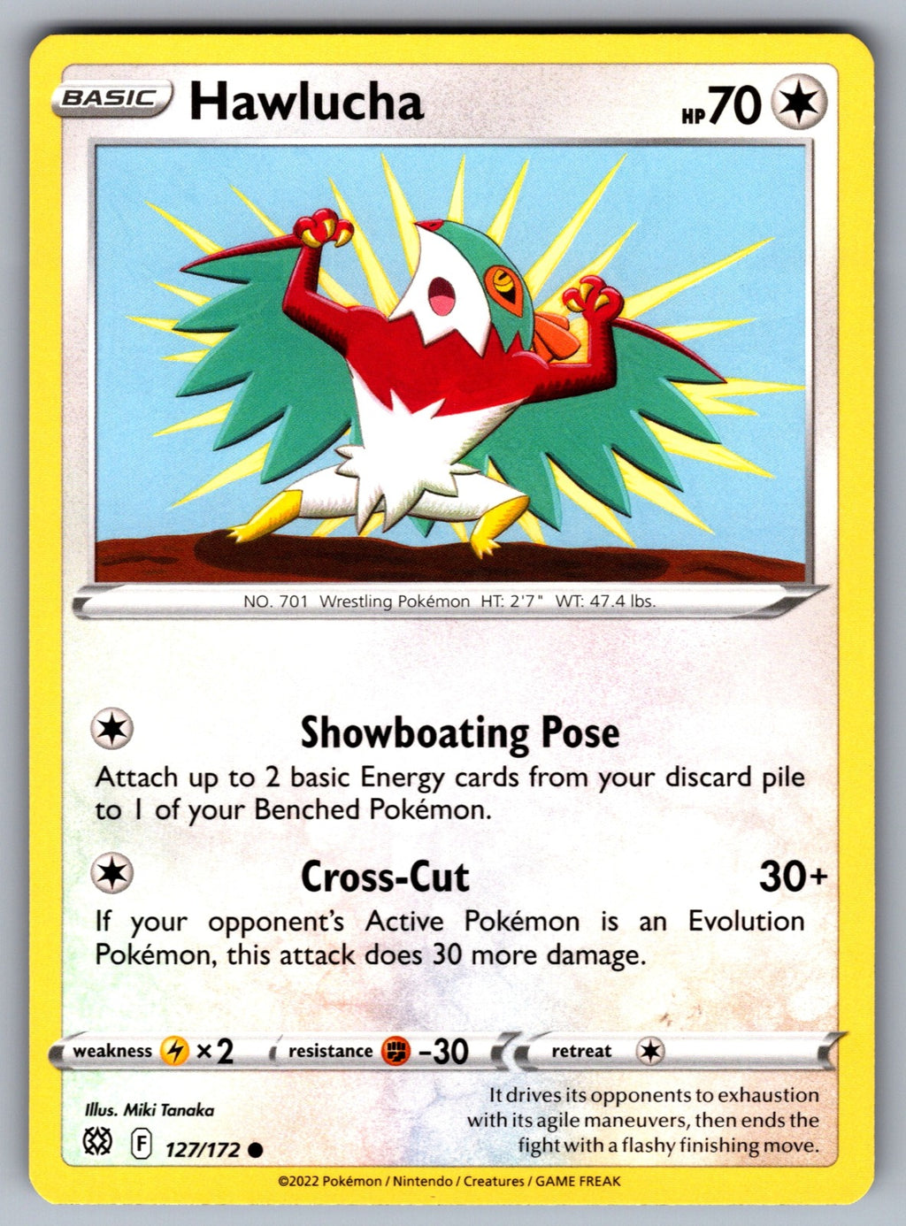 Hawlucha Common SWSH09: Brilliant Stars 127/172 NM 2022