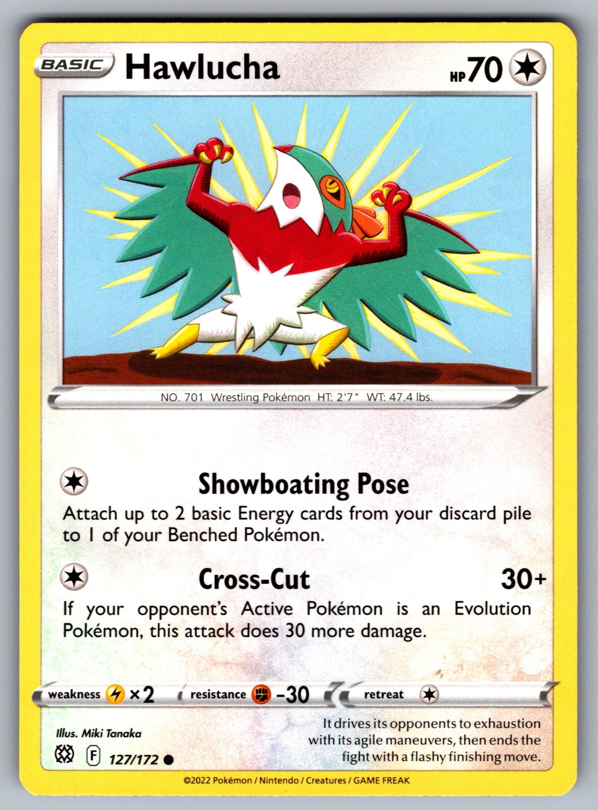 Hawlucha Common SWSH09: Brilliant Stars 127/172 NM 2022