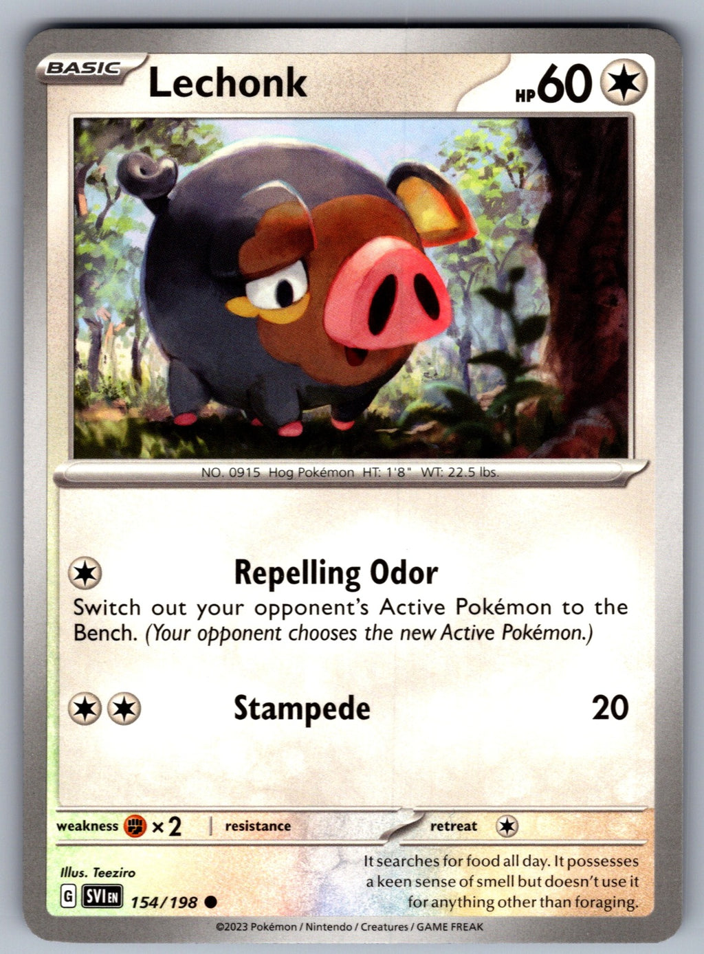 Lechonk Common SV01: Scarlet & Violet Base Set 154/198 NM 2023