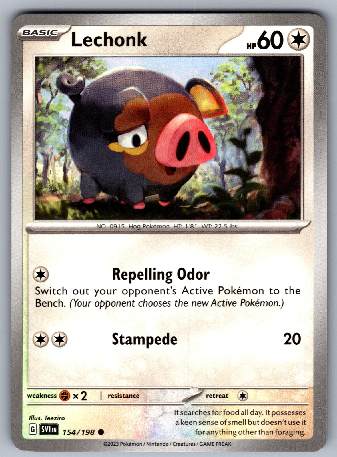 Lechonk Common SV01: Scarlet & Violet Base Set 154/198 NM 2023
