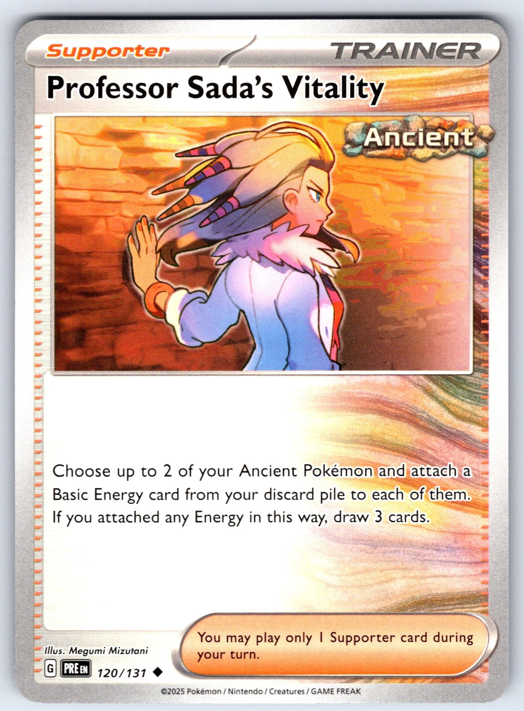 Professor Sada's Vitality Uncommon SV: Prismatic Evolutions 120/131 NM 2025