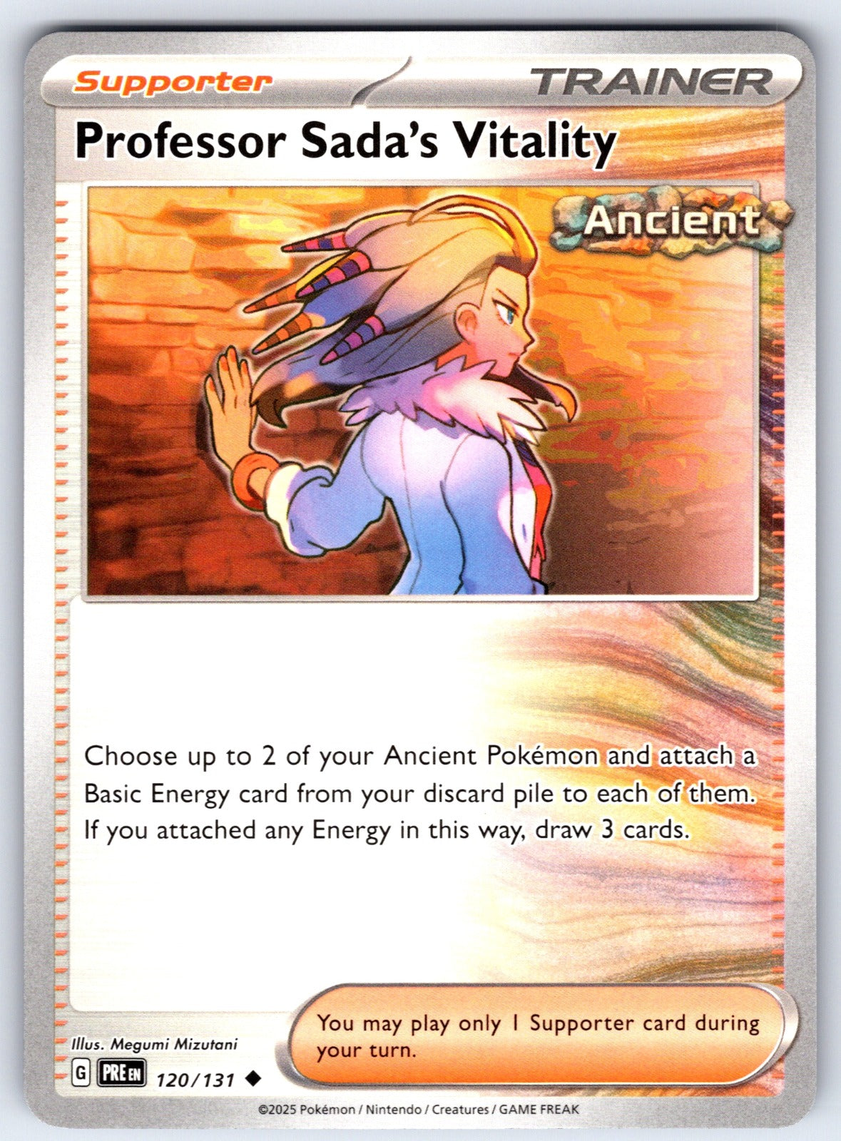 Professor Sada's Vitality Uncommon SV: Prismatic Evolutions 120/131 NM 2025