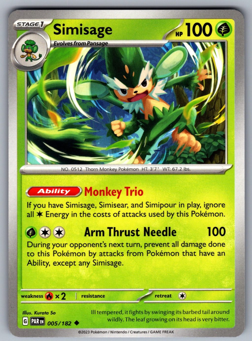 Simisage Uncommon SV04: Paradox Rift 005/182 NM 2023