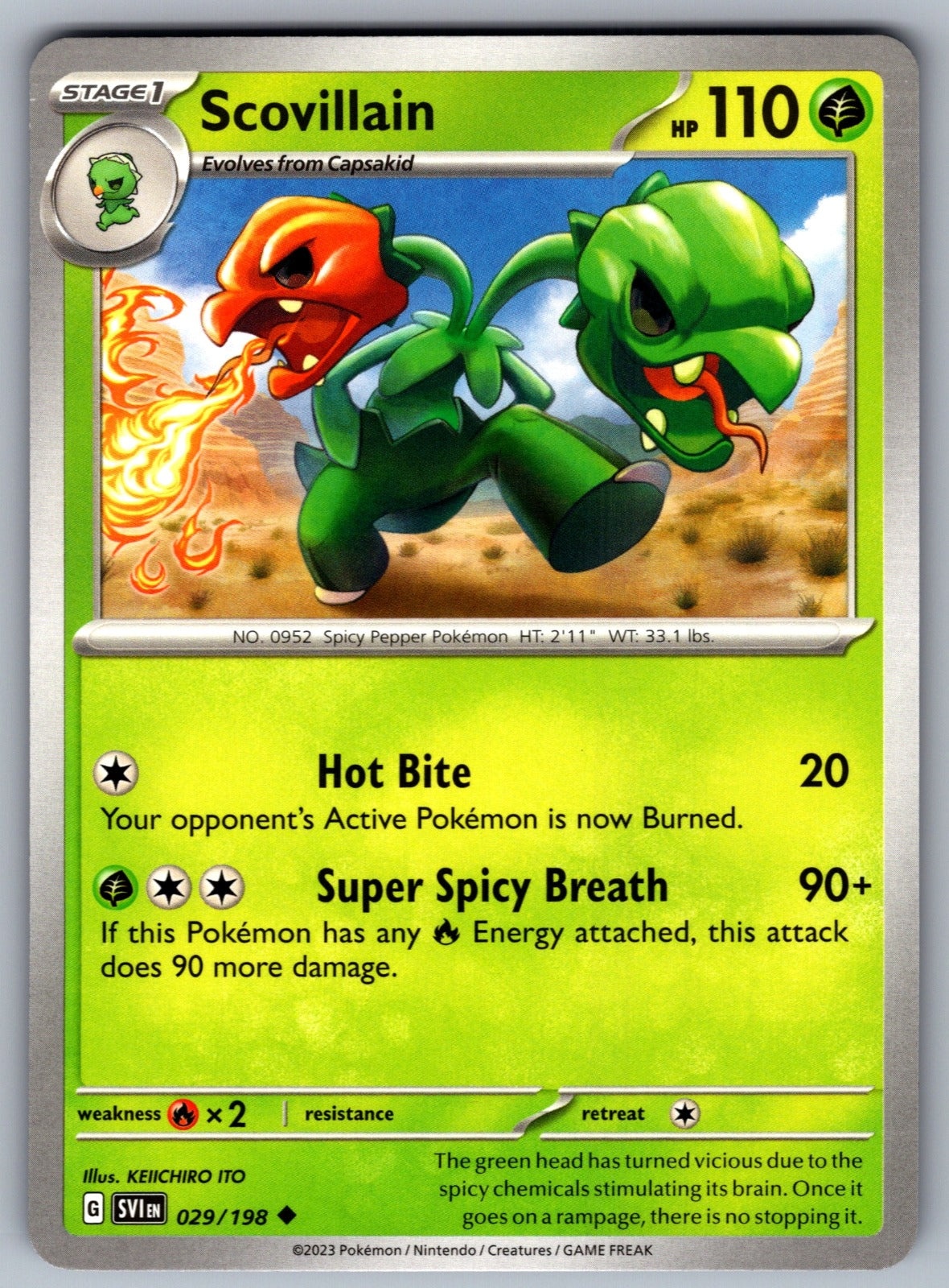 Scovillain Uncommon SV01: Scarlet & Violet Base Set 029/198 NM 2023