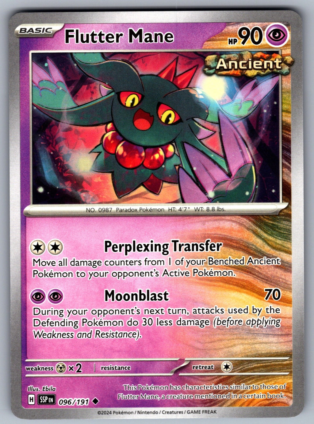 Flutter Mane Uncommon SV08: Surging Sparks 096/191 NM 2024