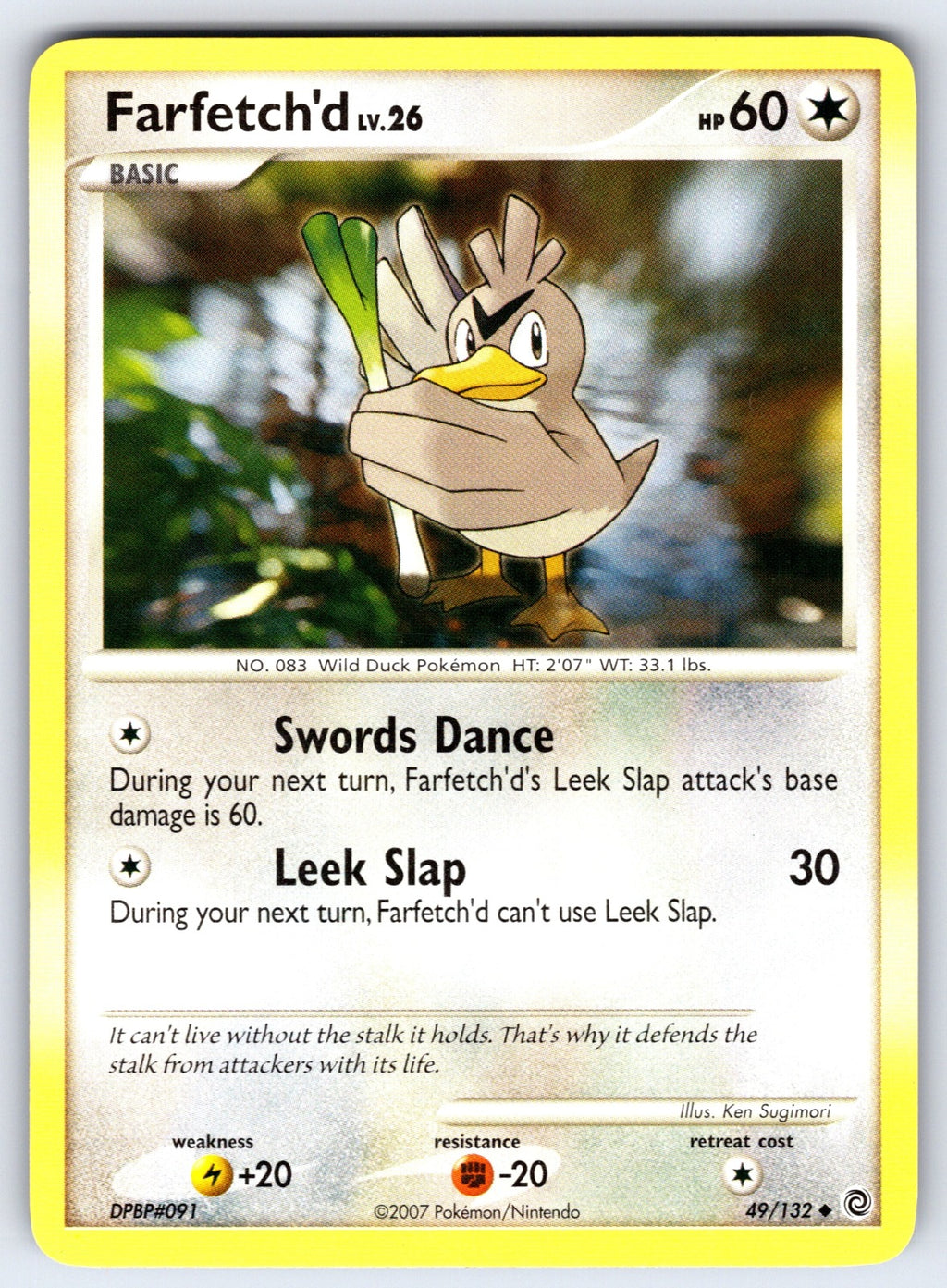 Farfetch'd Uncommon Secret Wonders 49/132 LP 2007