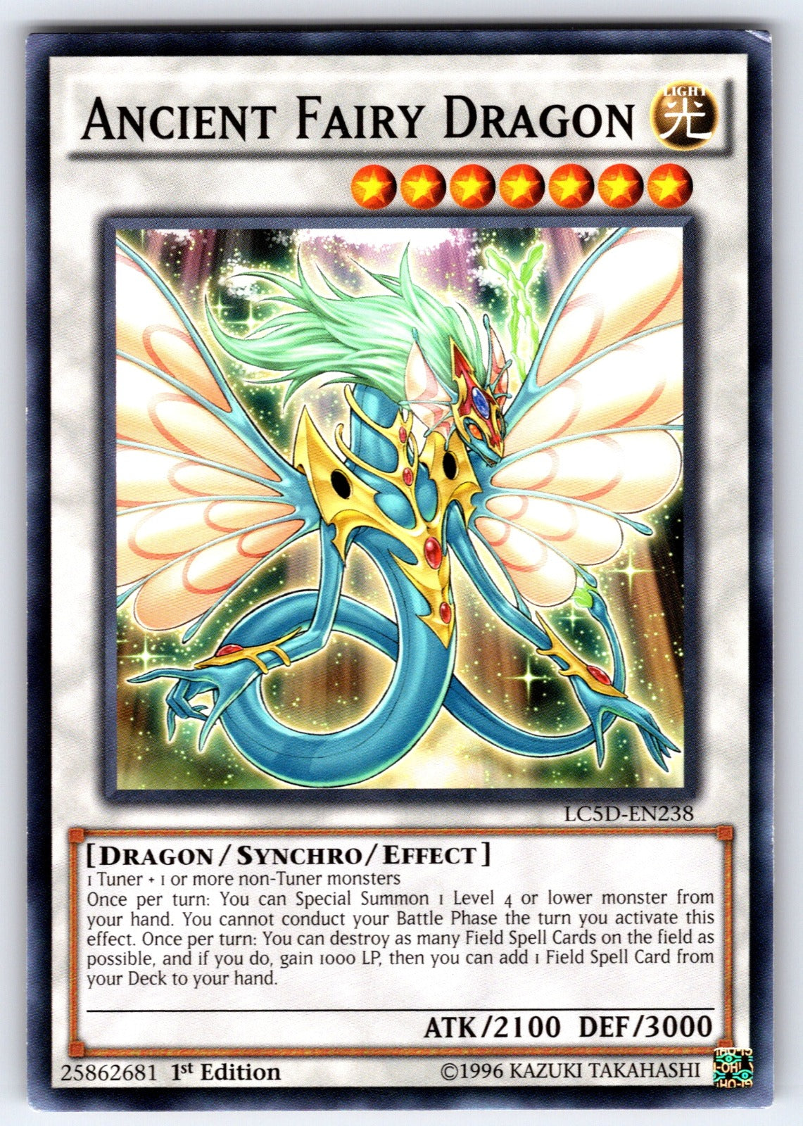 Ancient Fairy Dragon 1st Edition Common Legendary Collection 5D's LC5D-EN238 NM 