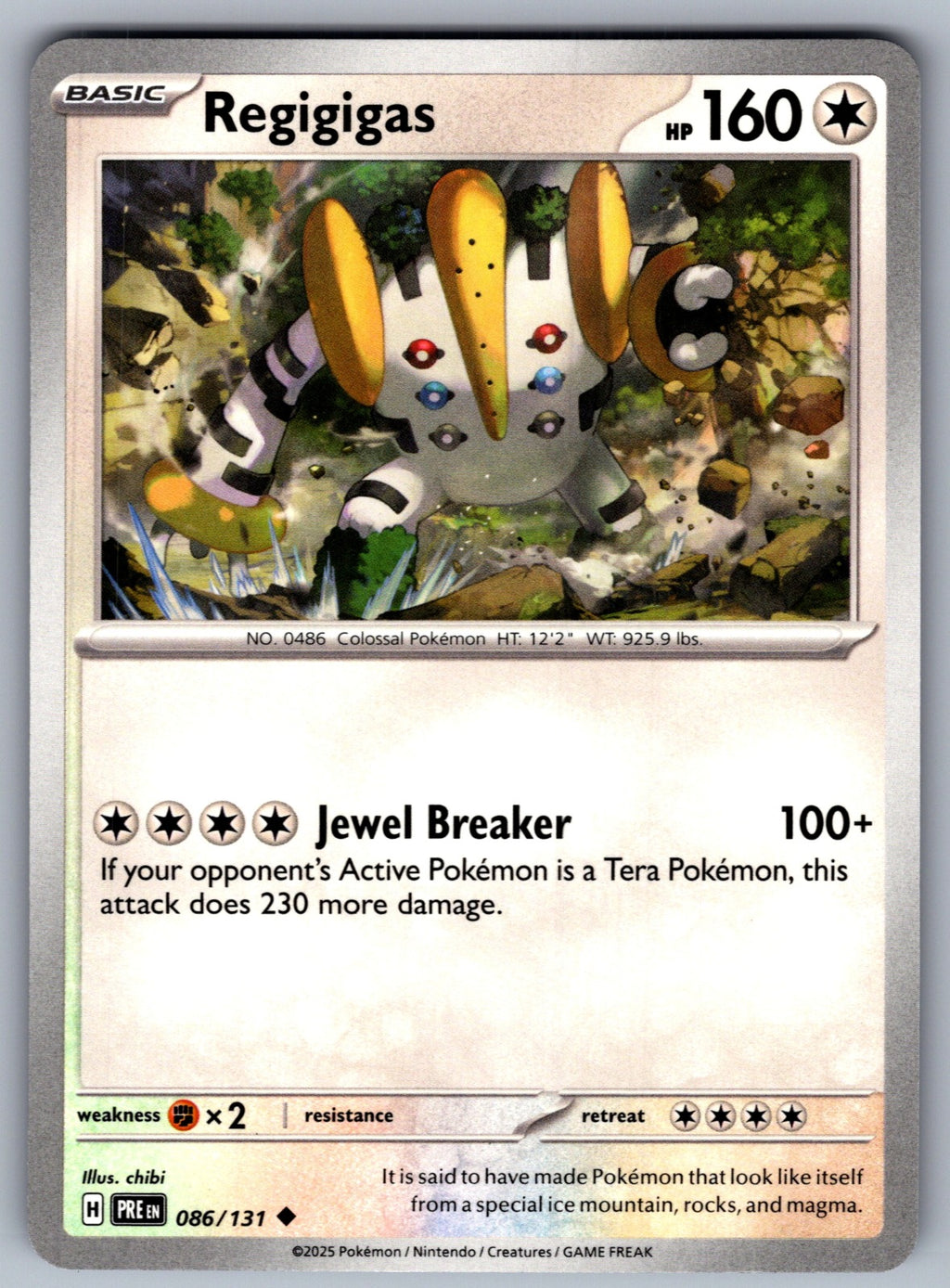 Regigigas Uncommon SV: Prismatic Evolutions 086/131 NM 2025