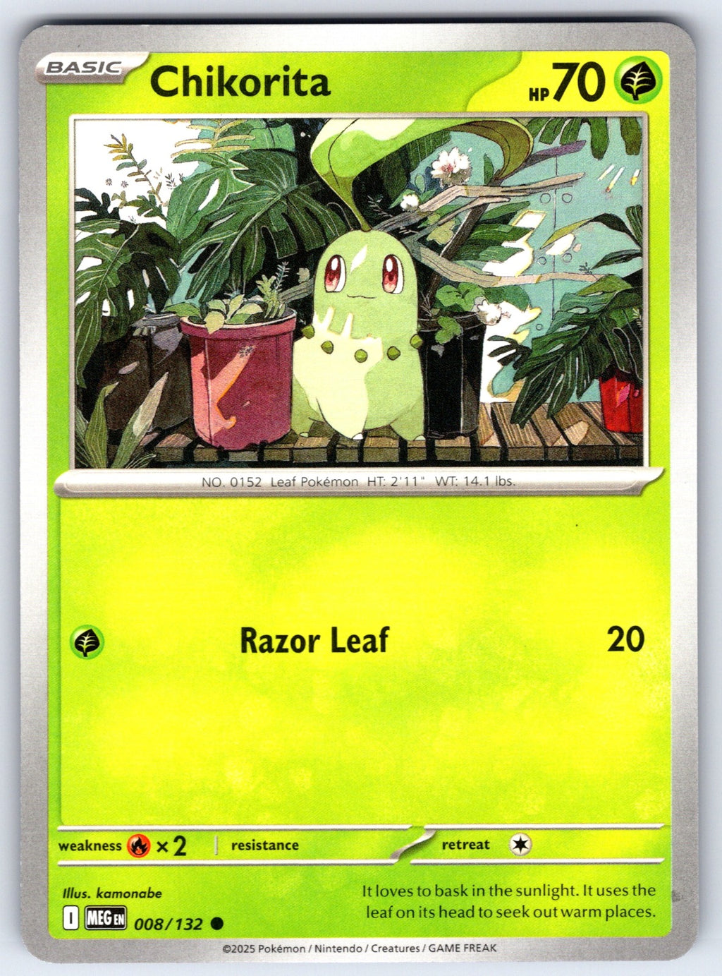 Chikorita Common ME01: Mega Evolution 008/132 NM 2025