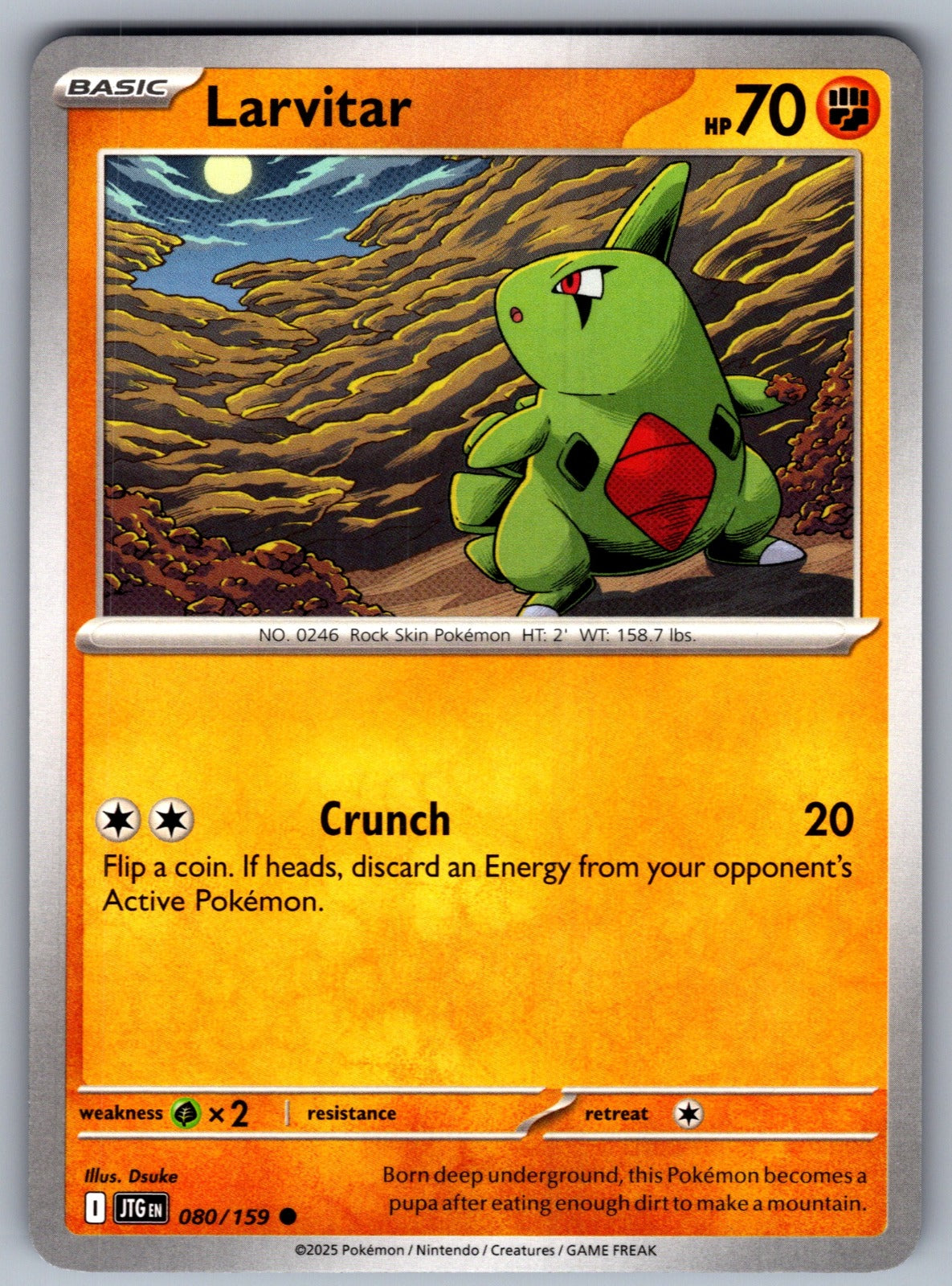 Larvitar Common SV09: Journey Together 080/159 NM 2025