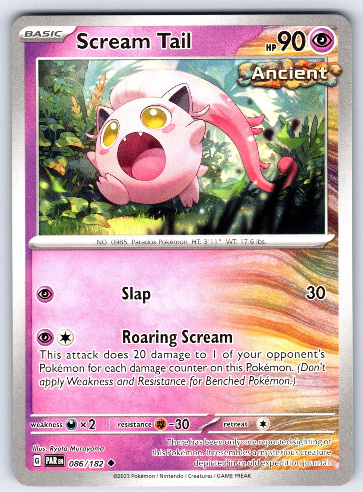 Scream Tail Uncommon SV04: Paradox Rift 086/182 LP 2023