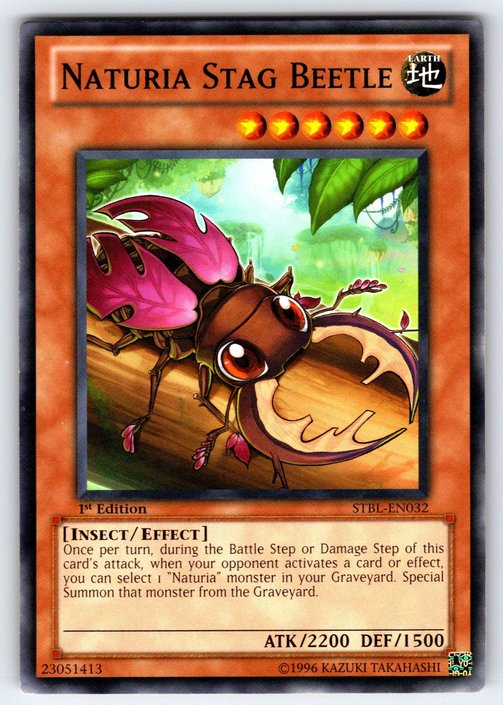 Naturia Stag Beetle 1st Edition Common Starstrike Blast STBL-EN032 LP 2010