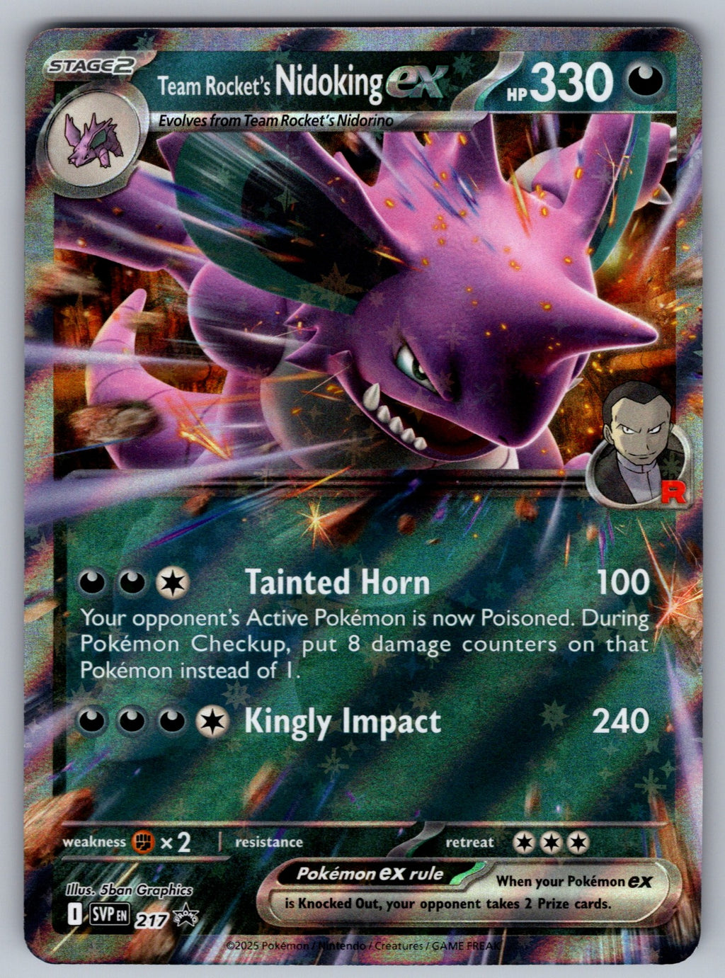 Team Rocket's Nidoking ex Holo Promo SV: Scarlet & Violet Promo Cards 217 NM 202